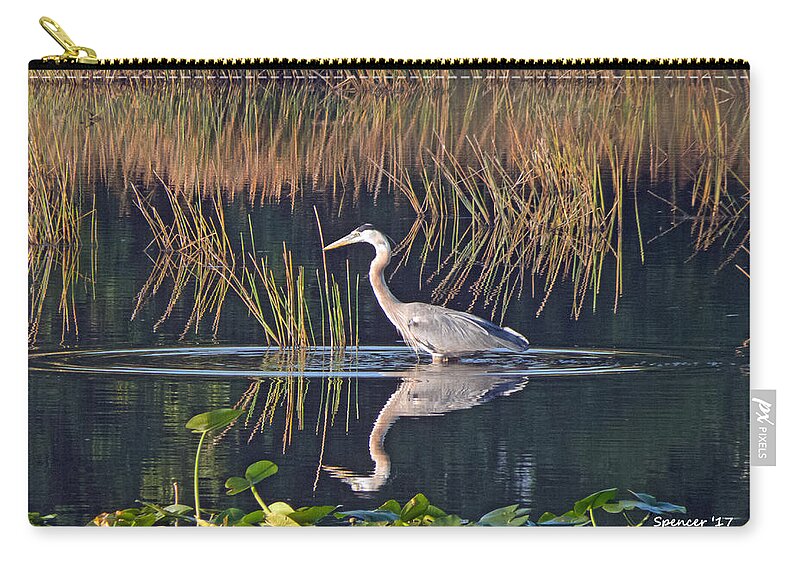 Florida Zip Pouch featuring the photograph Blue Alert by T Guy Spencer