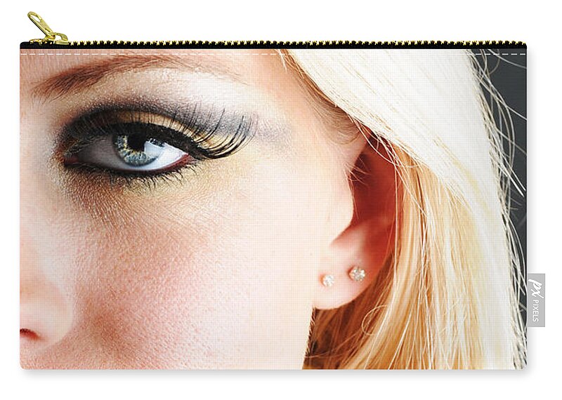 Artistic Zip Pouch featuring the photograph Blue and Gold by Robert WK Clark