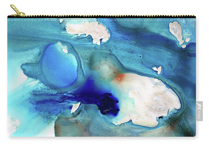 Blue Art The Meaning Of Life Sharon Cummings Carry All Pouch For Sale By Sharon Cummings