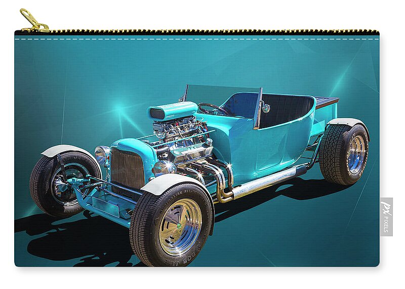 Car Zip Pouch featuring the photograph Blue Bucket by Keith Hawley