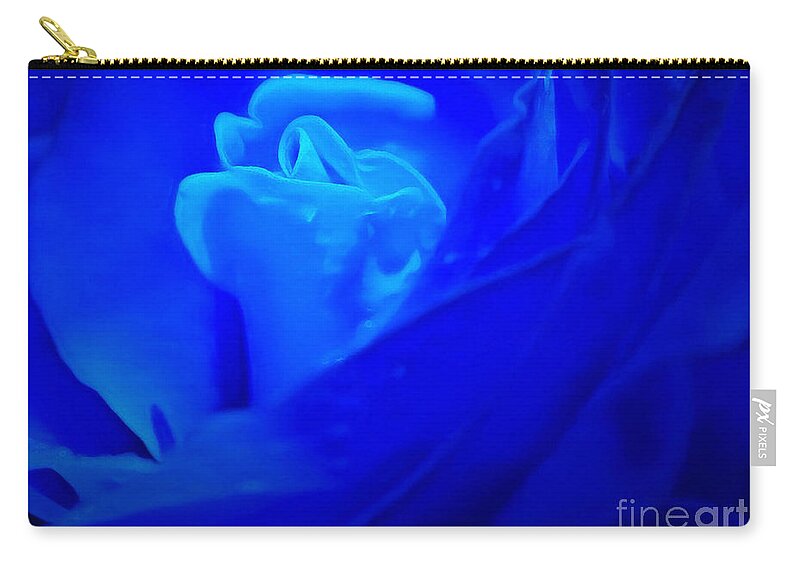 Rose Zip Pouch featuring the photograph Blue By You by Krissy Katsimbras
