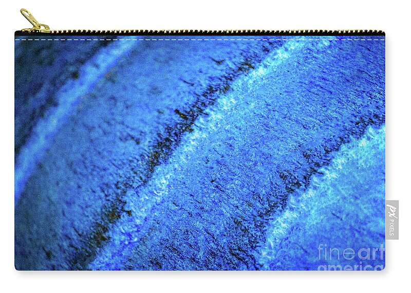 Abstract Zip Pouch featuring the photograph Blue Curves by Todd Blanchard