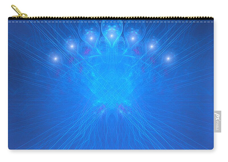 Abstract Zip Pouch featuring the painting Blue Design by Corey Ford