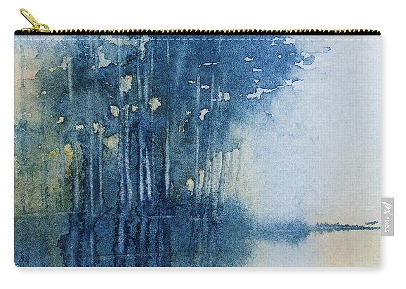 Blue Evening Zip Pouch featuring the painting Blue Evening by Rebecca Davis