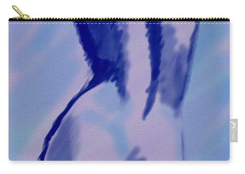 Sketch Carry-all Pouch featuring the digital art Blue for you by Vincent Franco