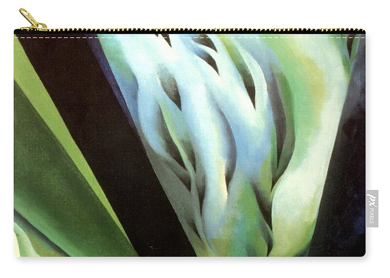 Georgia Carry-all Pouch featuring the painting Blue Green Music by Georgia OKeefe