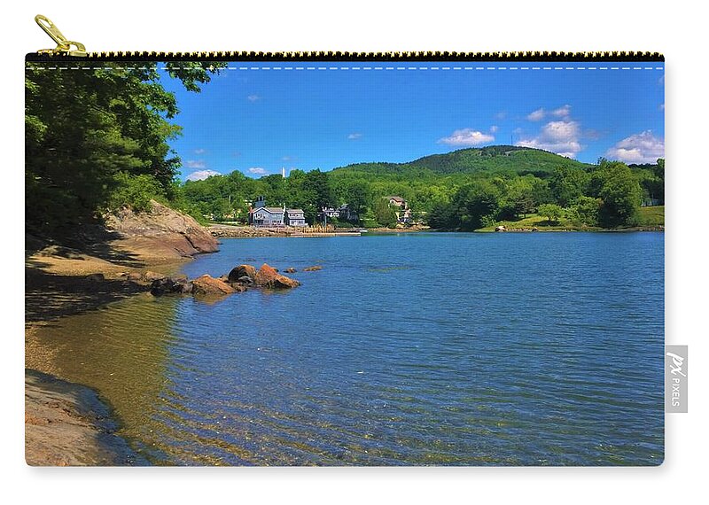 Blue Hill Maine Zip Pouch featuring the photograph Blue Hill by Lisa Dunn