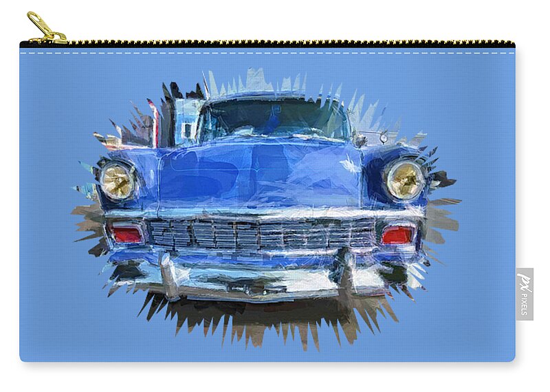 Hdr Zip Pouch featuring the photograph Blue Knight by Thom Zehrfeld