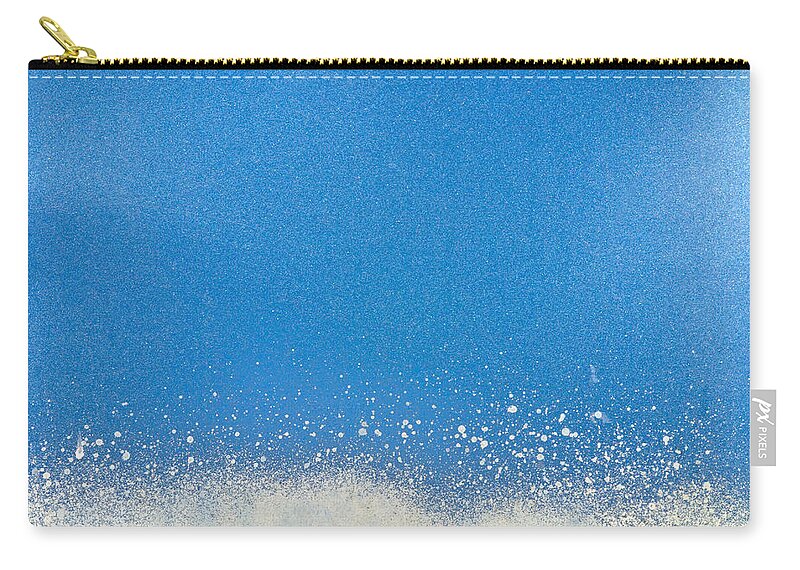 Art Carry-all Pouch featuring the photograph Blue metallic abstract background by Michalakis Ppalis