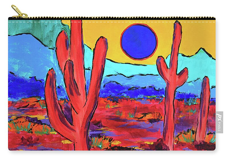 Art Zip Pouch featuring the painting Blue Moon by Jeanette French