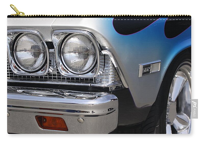 Classic Zip Pouch featuring the photograph Blue on Black custom by Jeff Floyd CA