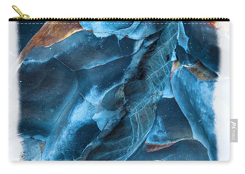 Abstract Zip Pouch featuring the photograph Blue Pattern 1 by Jonathan Nguyen