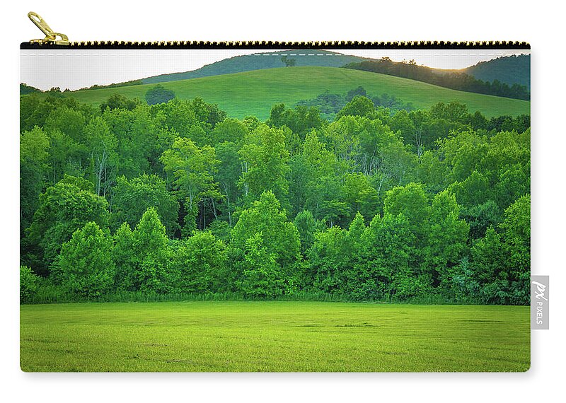 Trees Zip Pouch featuring the photograph Blue Ridge Mountains Virginia  by Henri Irizarri