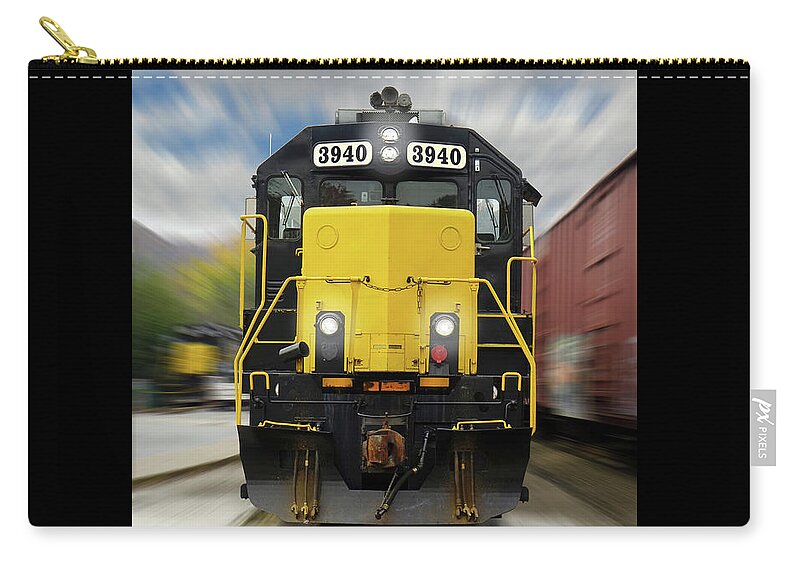 Railroad Carry-all Pouch featuring the photograph Blue Rridge Southern 3940 On The Move by Mike McGlothlen