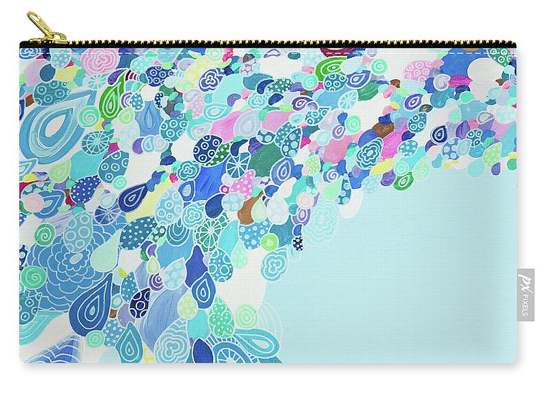 Pattern Art Carry-all Pouch featuring the painting Blue Sea by Beth Ann Scott
