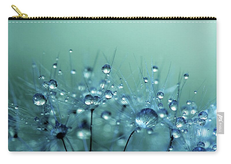Dandelion Zip Pouch featuring the photograph Blue Shower by Sharon Johnstone