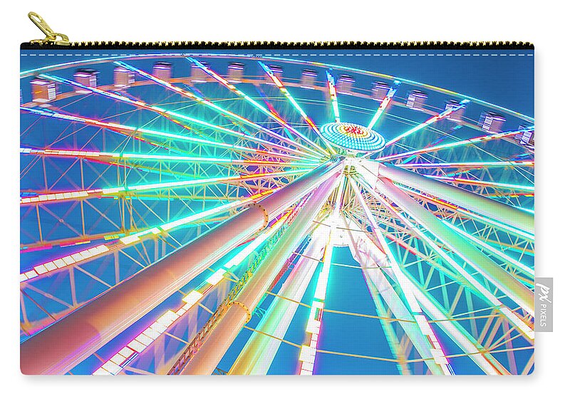Seattle Zip Pouch featuring the photograph Blue Skies and the great wheels by Matt McDonald
