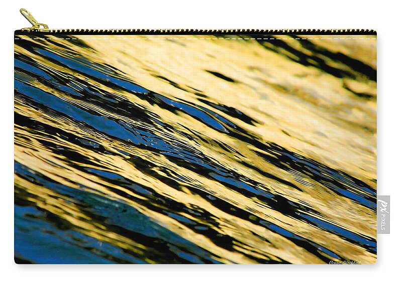 Water Zip Pouch featuring the photograph Blue Streak by Donna Blackhall