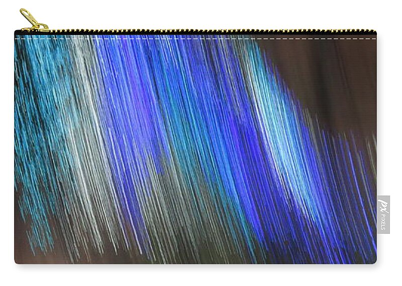 Blue Zip Pouch featuring the digital art Blue Streak by Kathleen Illes