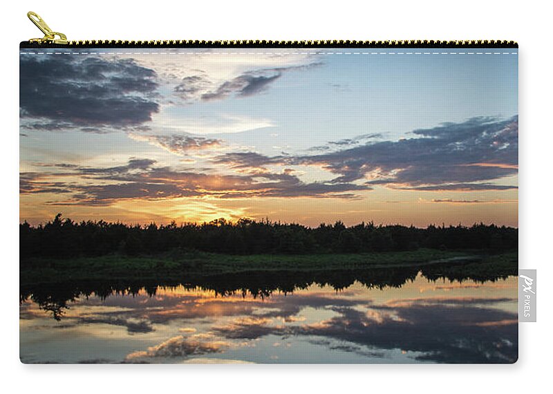 Sunset Zip Pouch featuring the photograph Blue Sunset 2 by Cheryl McClure