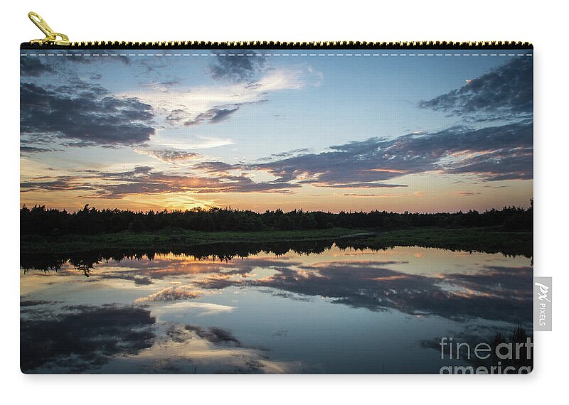 Sunset Zip Pouch featuring the photograph Blue Sunset by Cheryl McClure