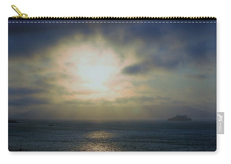 Blue Sky Zip Pouch featuring the photograph Blue sunset by Maria Aduke Alabi