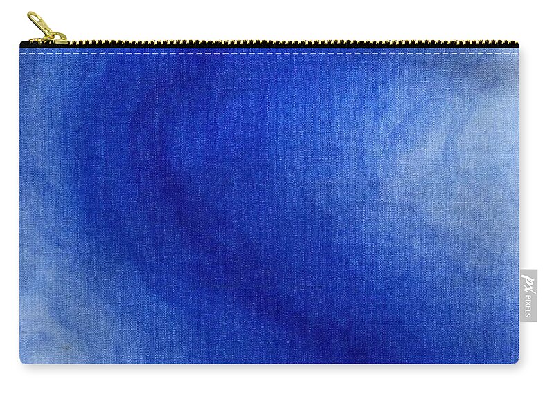 Blue Zip Pouch featuring the painting Blue Vibration by Michelle Pier