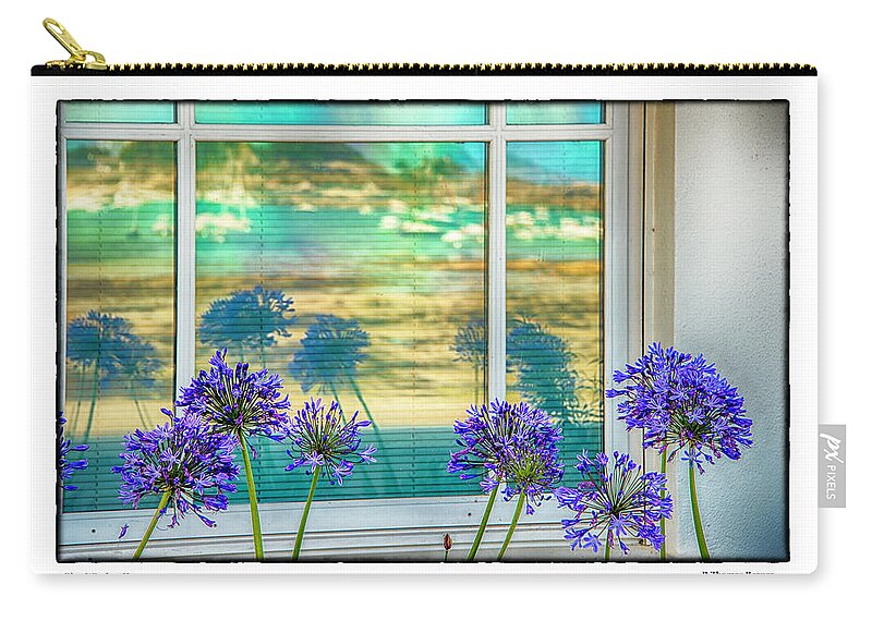  Zip Pouch featuring the photograph Blue Window II by R Thomas Berner