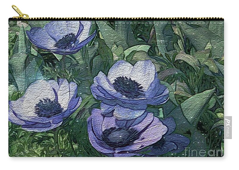 Photography Zip Pouch featuring the digital art Blues by Kathie Chicoine