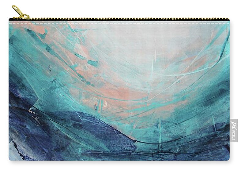 Face Masks Zip Pouch featuring the painting Blushing Sky by Tracy Male