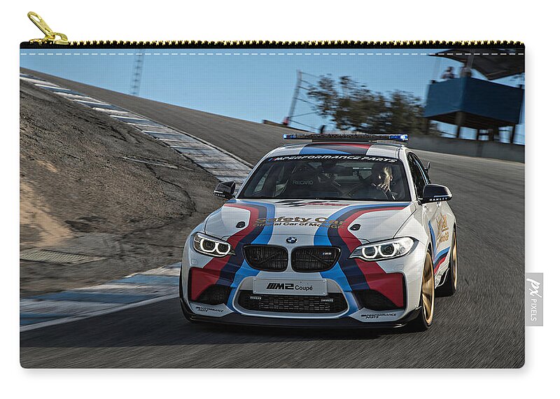 Bmw M2 Coupe Zip Pouch featuring the photograph BMW M2 Coupe by Jackie Russo