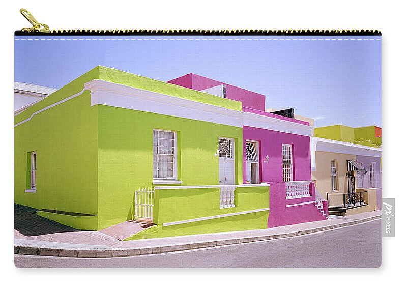 Bo Kaap Zip Pouch featuring the photograph Bo Kaap Color by Shaun Higson