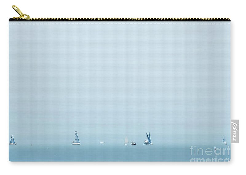 Irish Zip Pouch featuring the photograph Boats on the Irish Sea by Norma Warden