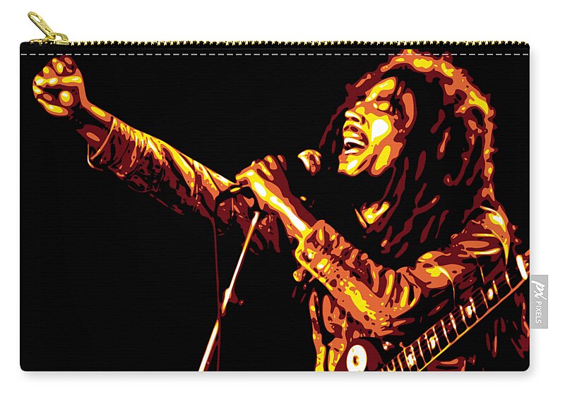 Bob Marley Carry-all Pouch featuring the digital art Bob Marley by DB Artist
