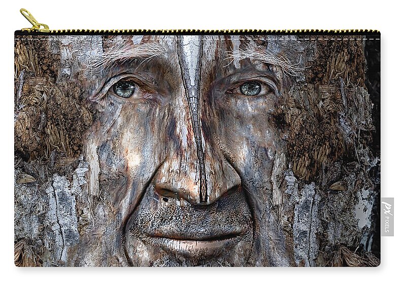 Wood Carry-all Pouch featuring the digital art Bobby Smallbriar by Rick Mosher