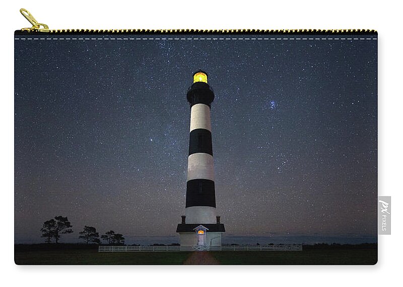 Bodie Island Lighthouse Zip Pouch featuring the photograph Bodie Blue by Art Cole