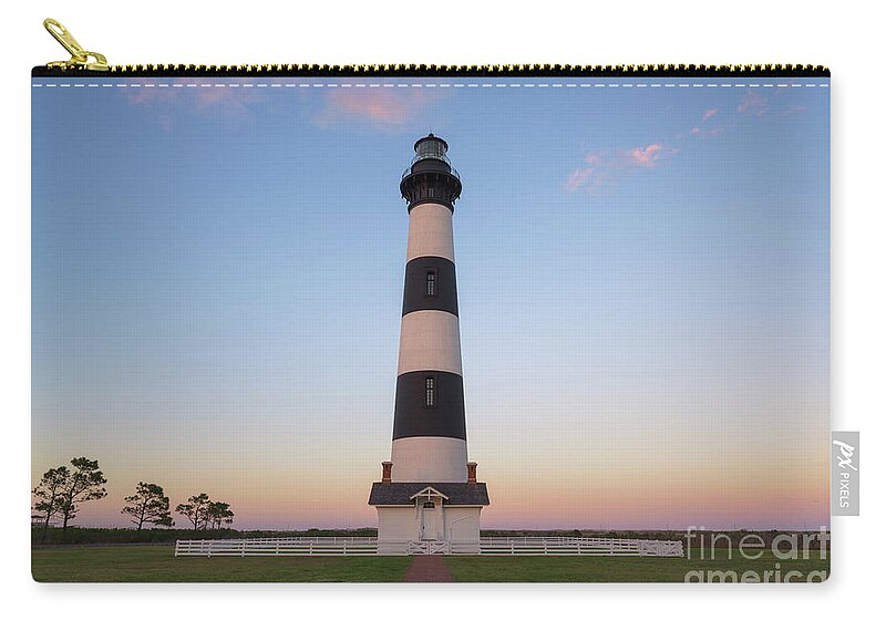 Bodie Island Lighthouse Zip Pouch featuring the photograph Bodie Island Lighthouse Symmetry by Michael Ver Sprill