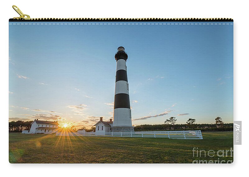 Bodie Island Lighthouse Zip Pouch featuring the photograph Bodie Island Sunset by Michael Ver Sprill