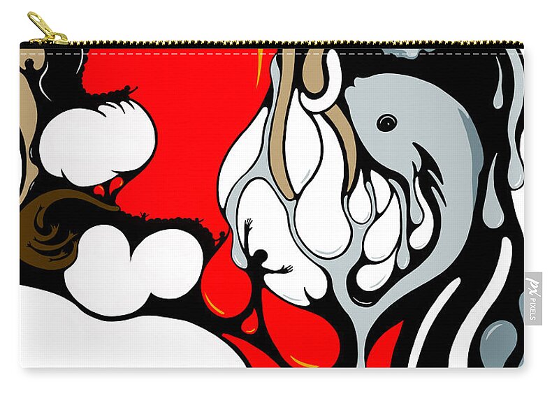 Female Carry-all Pouch featuring the digital art Boiling Point by Craig Tilley