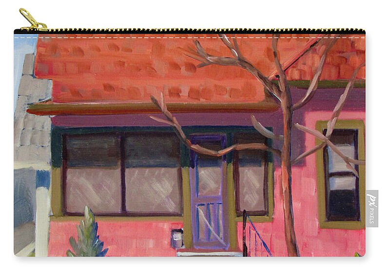 Boise Zip Pouch featuring the painting Boise Ridenbaugh st 02 by Kevin Hughes