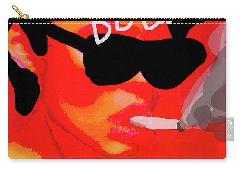 Bolano.roberto Bolano Zip Pouch featuring the mixed media Bolano Antwerp by Paul Sutcliffe