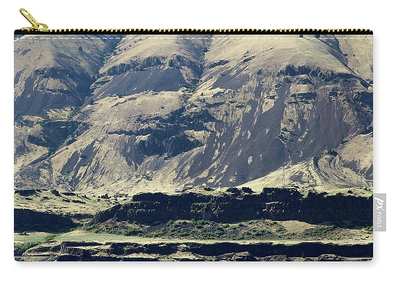 Columbia River Zip Pouch featuring the photograph Bold Break by Mary Anne Delgado