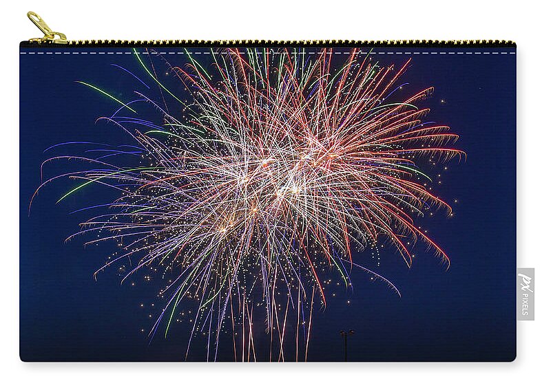 Fireworks Zip Pouch featuring the photograph Bombs Bursting In Air by Harry B Brown