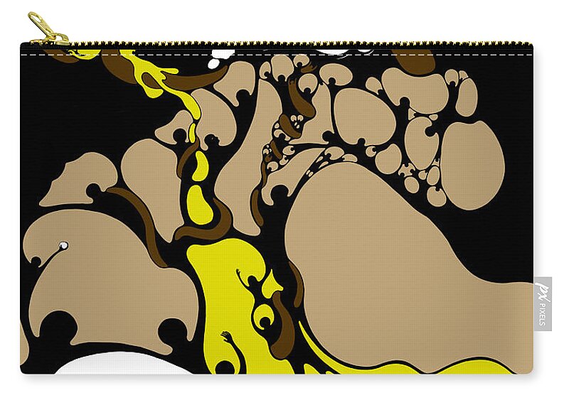 Climate Change Zip Pouch featuring the drawing Bonded by Craig Tilley