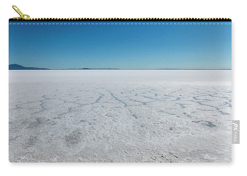 K. Bradley Washburn Zip Pouch featuring the photograph Bonneville Salt Flats by K Bradley Washburn