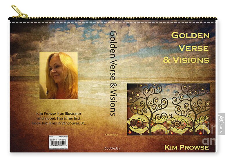 Book Jacket Cover Zip Pouch featuring the digital art My Book Jacket by Kim Prowse