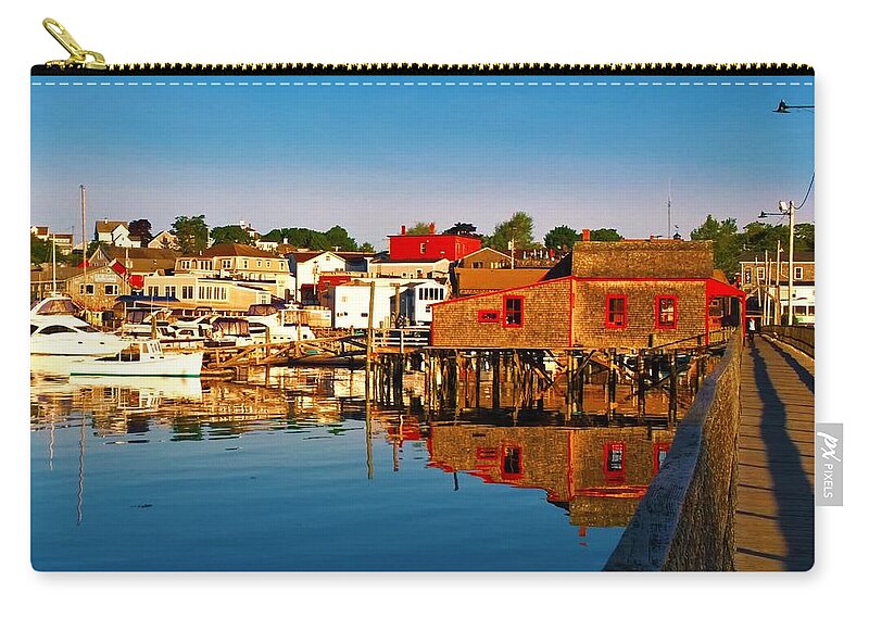 Booth Bay Zip Pouch featuring the photograph Booth Bay by Lisa Dunn