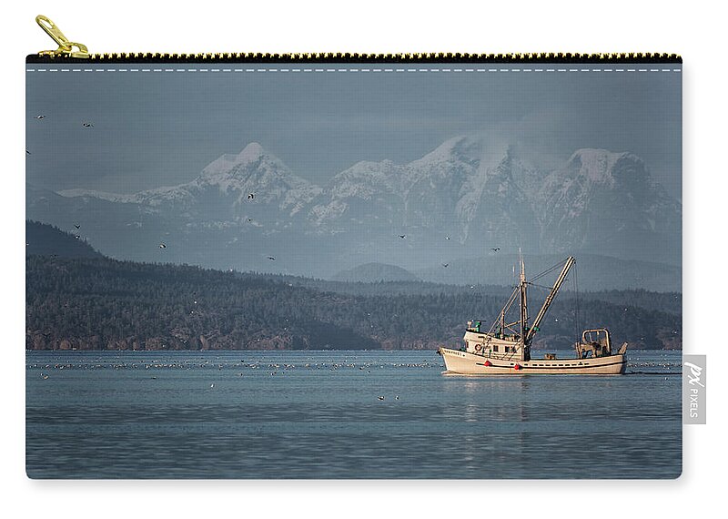 Fishing Boat Zip Pouch featuring the photograph Born Free by Randy Hall