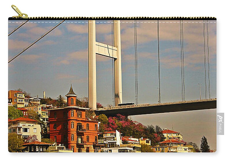 Bosphorus Zip Pouch featuring the photograph Bosphorus by Binka Kirova