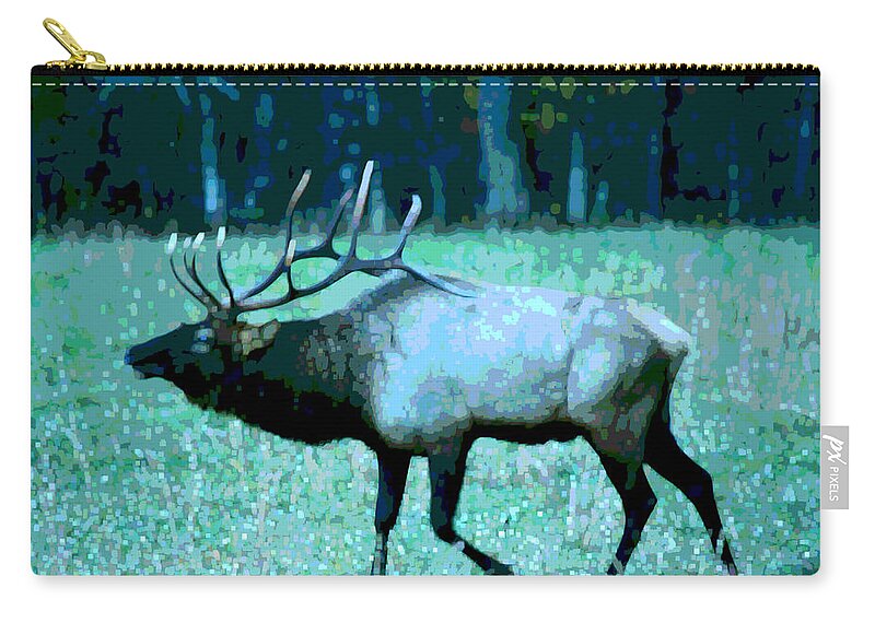 Elk Zip Pouch featuring the photograph Boss of Cataloochee by Gary Smith